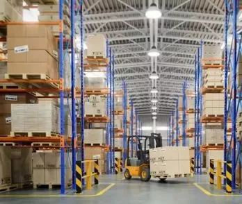 Use the warehouse management system to manage the goods.
