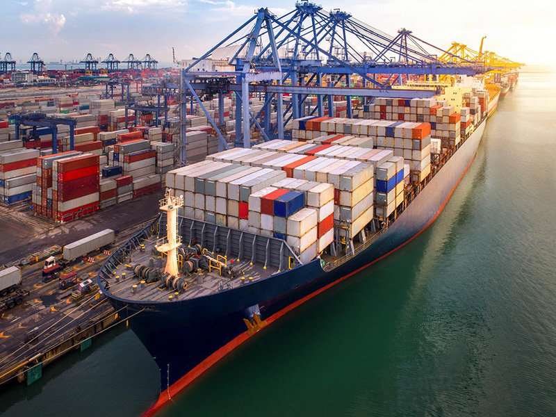 The ship is transporting goods.