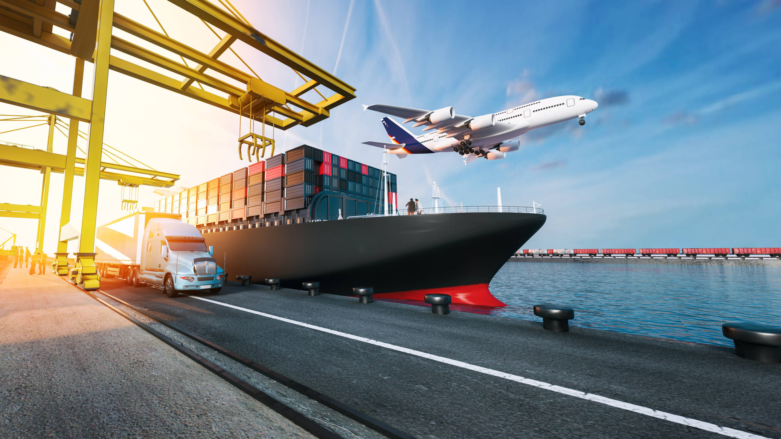 Maritime transportation - Air transportation - Road transportation of goods