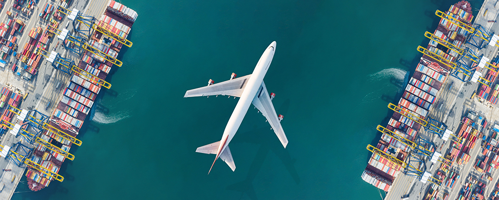 Main mode of transportation: Air freight for goods