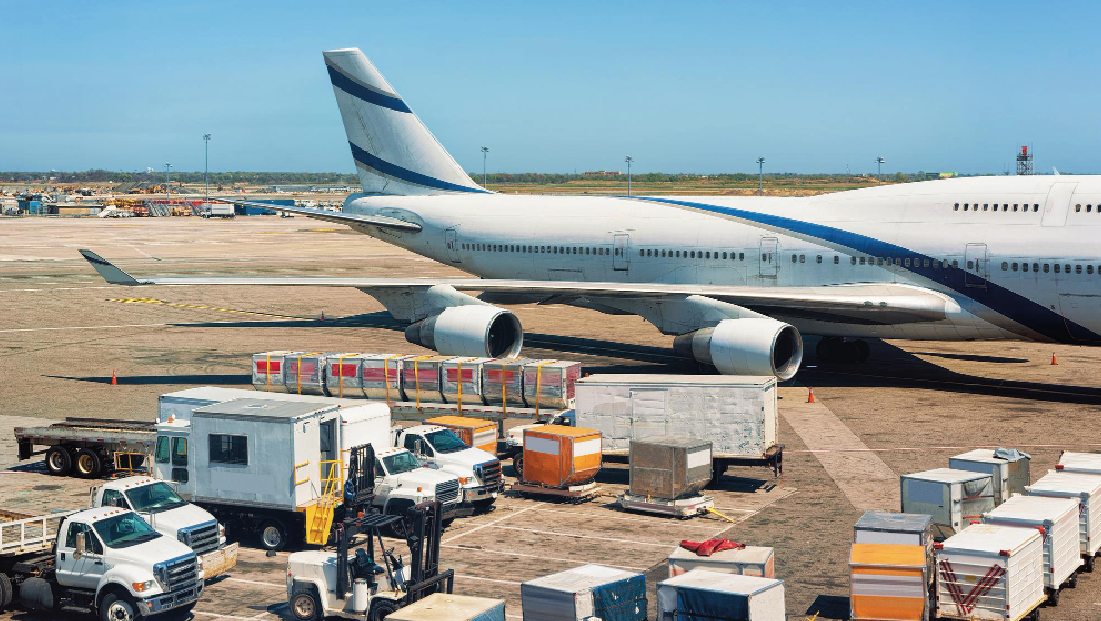 The cost of air freight for goods