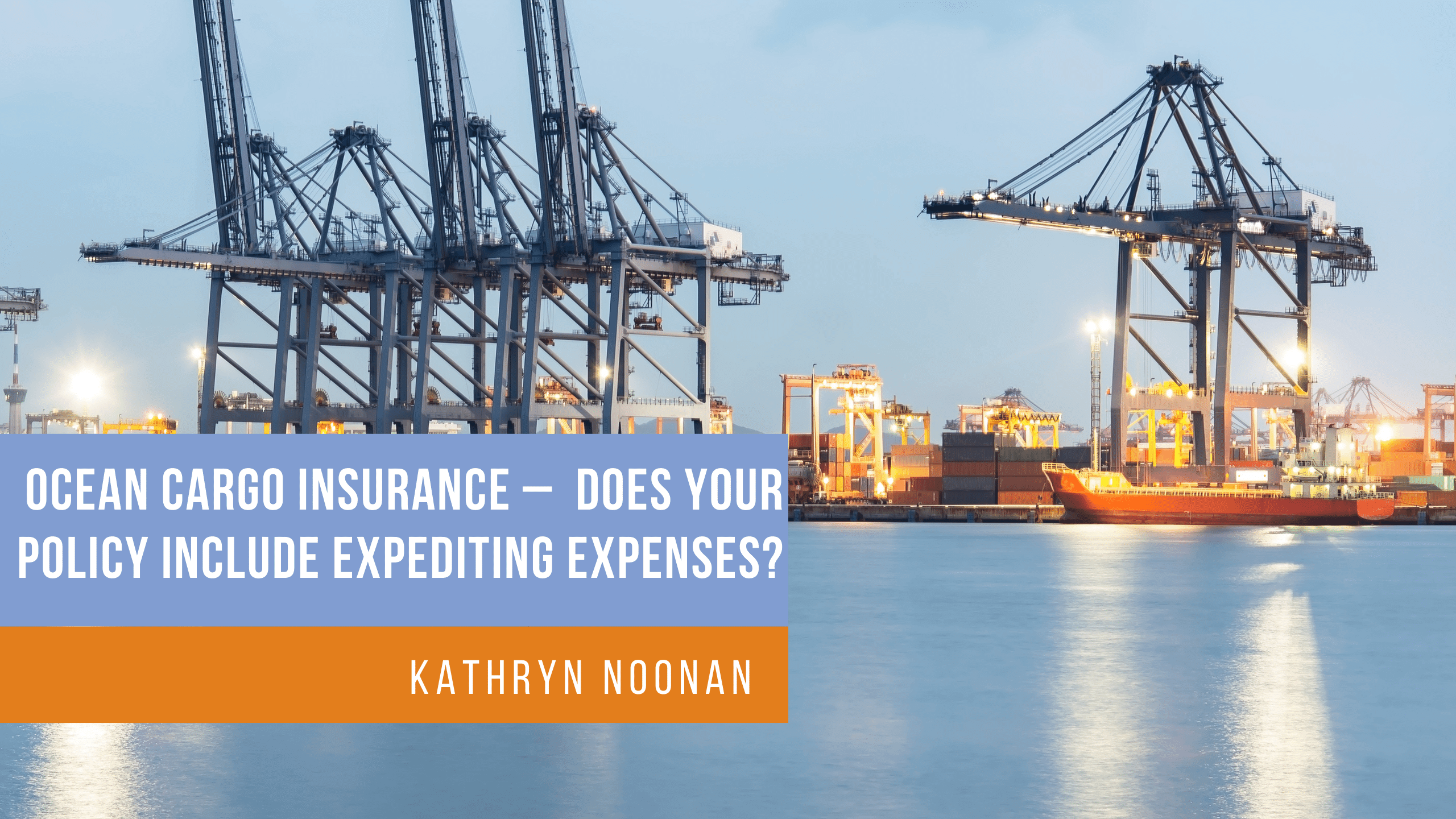 Insurance policy fee for goods