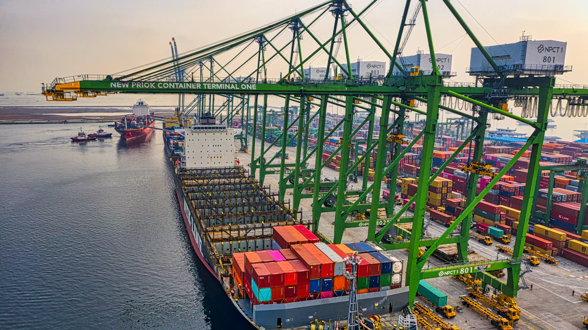 Containerized cargo transported by ships