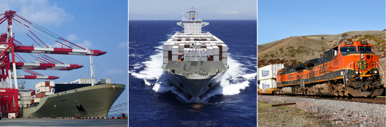 The main modes of transportation: sea transportation, air transportation, and rail transportation.