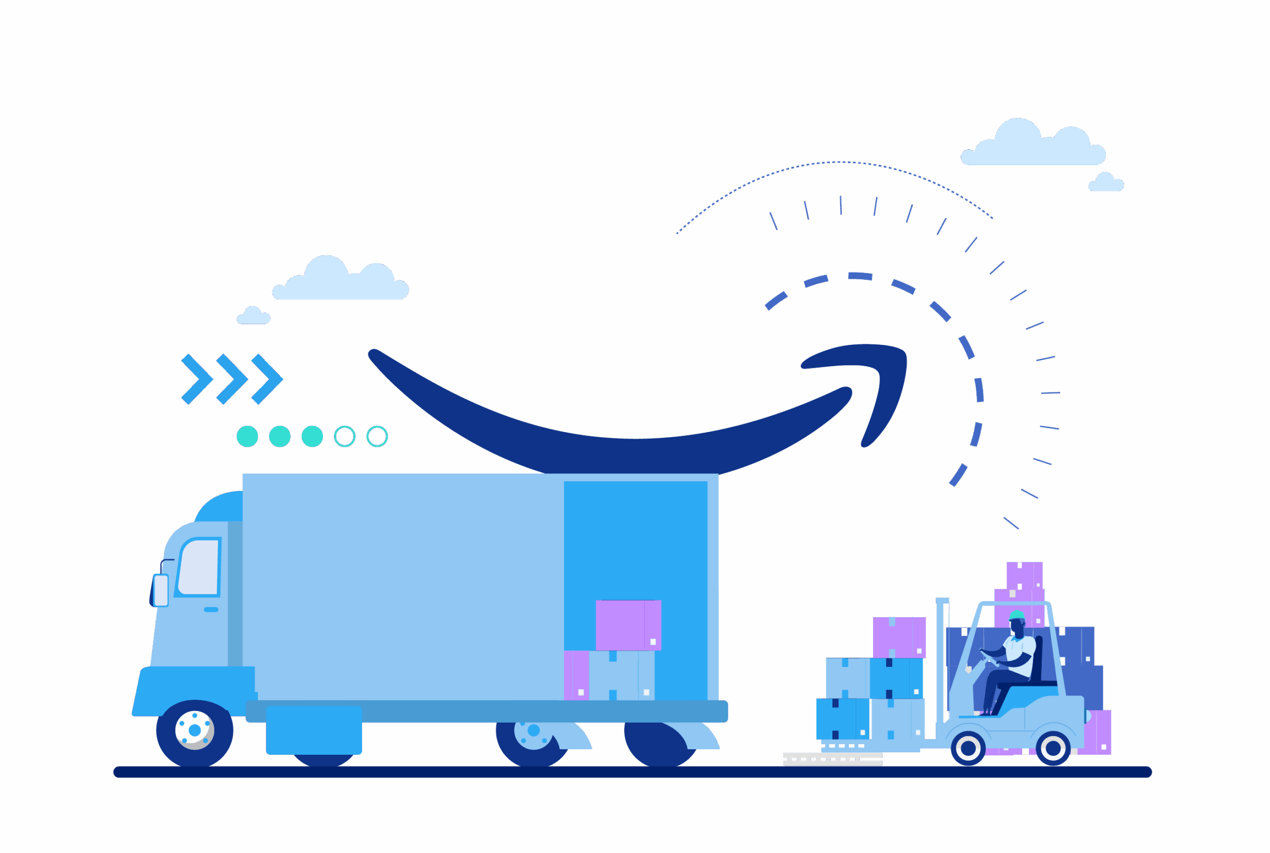 Value-added service: Amazon FBA offers cargo delivery services.